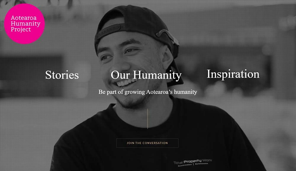 Aotearoa Humanity Project video background banner