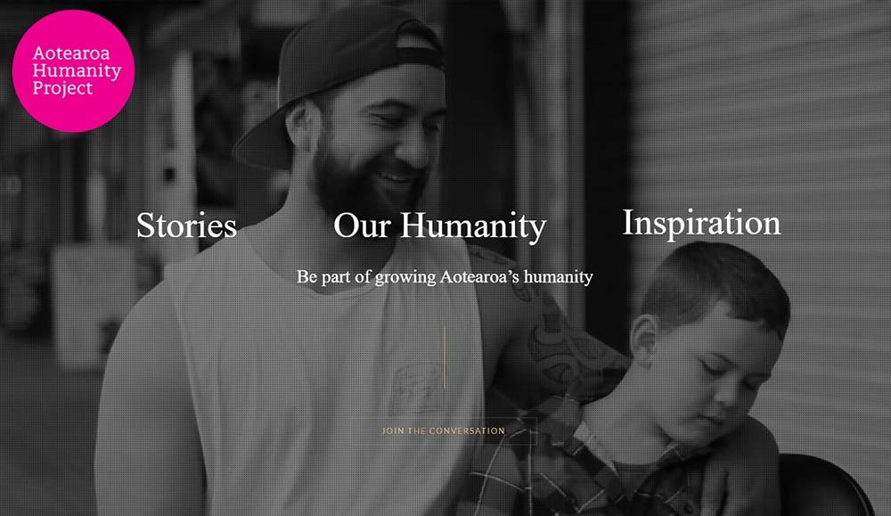 Aotearoa Humanity Project video background banner